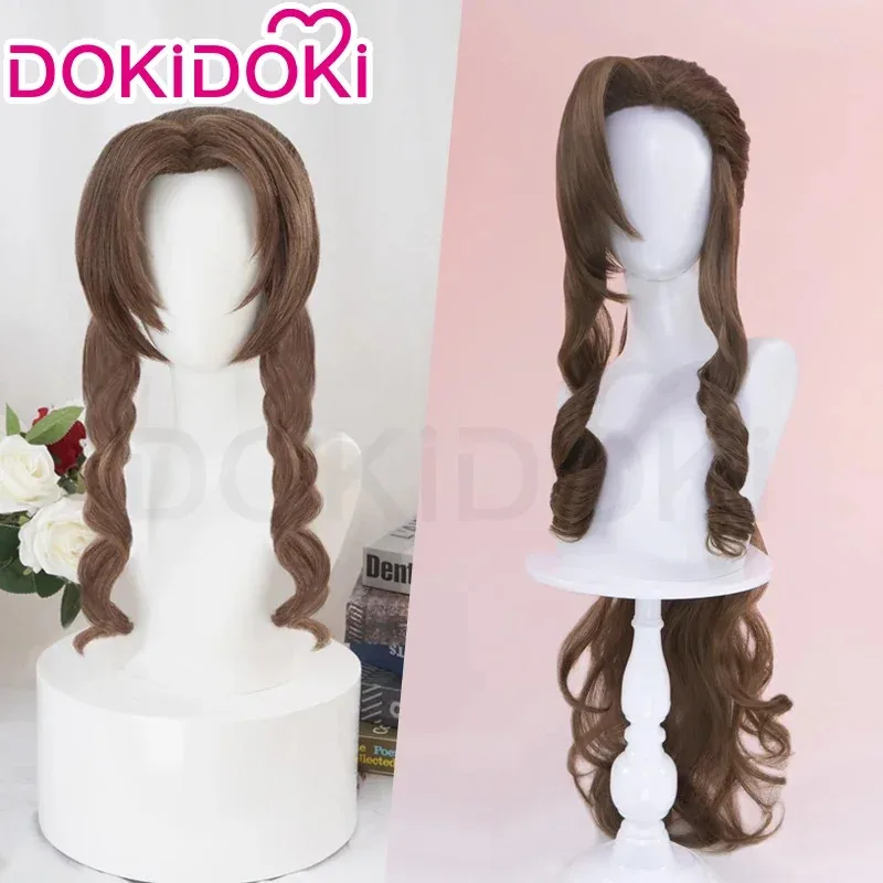 متوفر في المخزون ايريث شعر مستعار تأثيري لعبة FFVII DokiDoki المرأة شعر أشقر فاينل فانتسي السابع شعر مستعار ايريث غينسبورو غطاء شعر مستعار مجاني #2