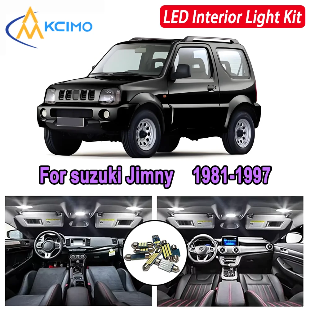 

Kcimo LED For suzuki Jimny (1981-1997) Premium Bright LED Interior Dome Map Trunk Light Kit Car Led Lamps Canbus Car LED Lights
