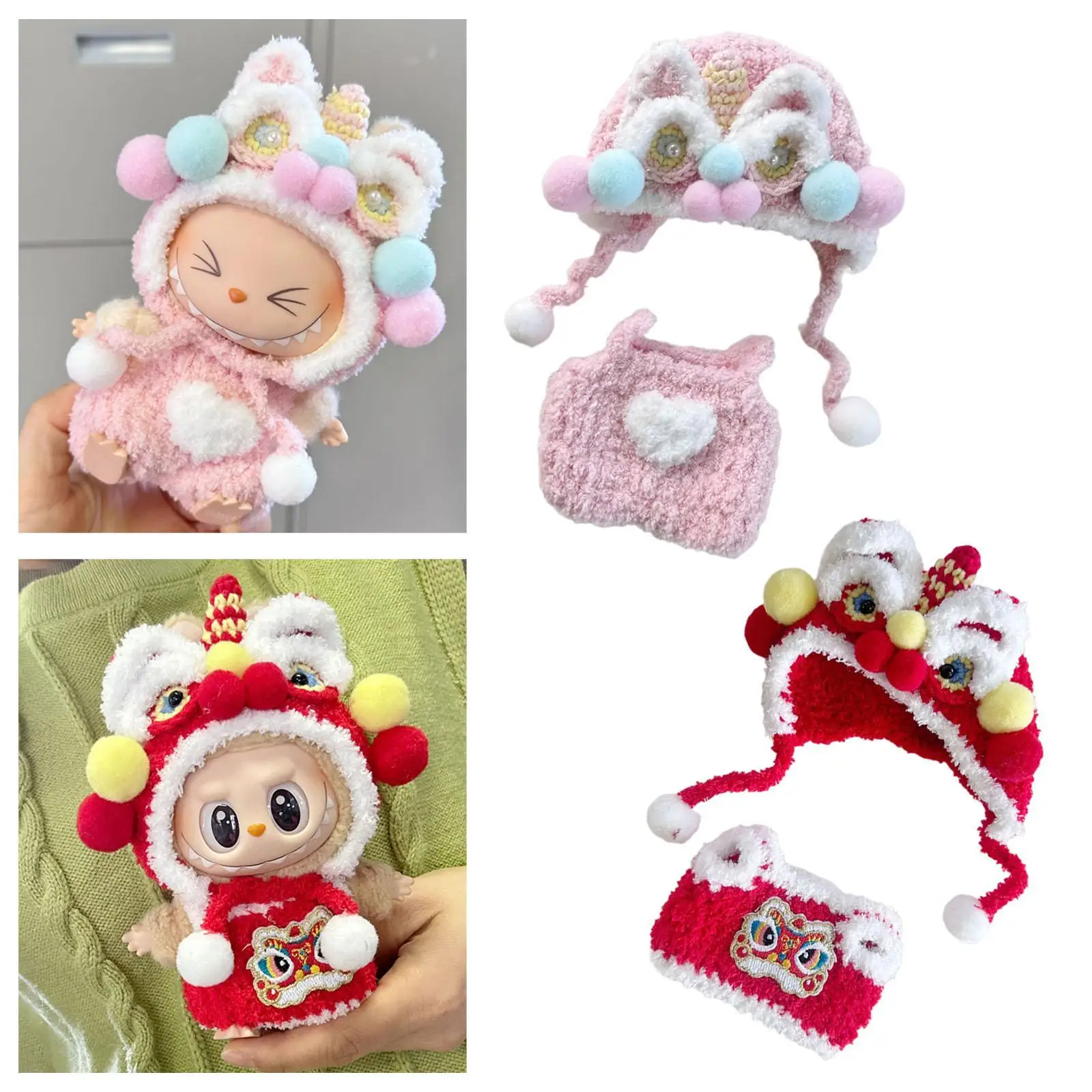 Doll Wearable Headgear Clothes Doll Cos Accessory for Kids Photo Props DIY Clothing Doll Outfit Make Your Own Dolls for 17cm