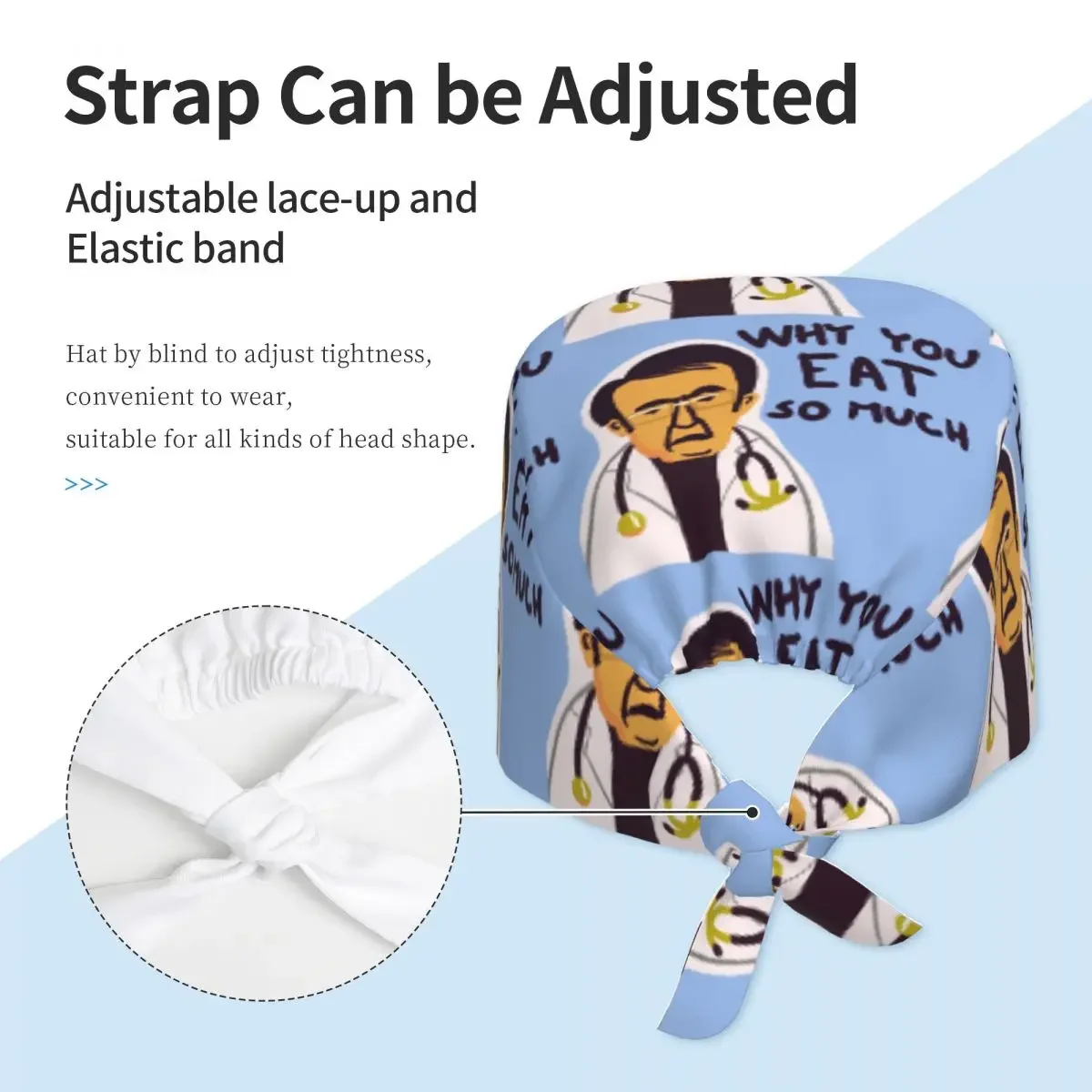 Dr Nowzaradan Dr Now From My 600-lb Life Why You Eat So Much Scrub Hat Doctor Working Surgical Cap Adjustable Nursing Caps