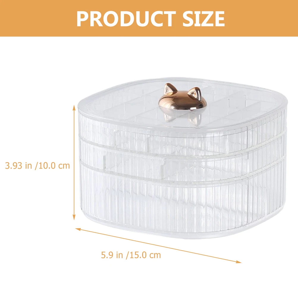 

Jewelry Storage Box Earring Boxes Earrings Container Scalable Stackable Transparent Travel