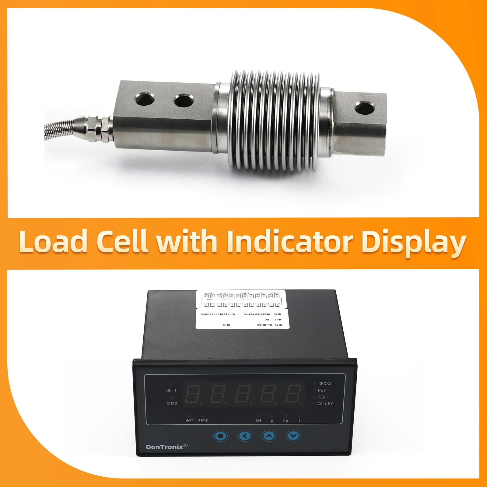 

Bellows Load Cell Sensor with Indicator display,Test Tension and Compression Force Weight Pressure Sensor 10KG 20KG 30KG 50KG