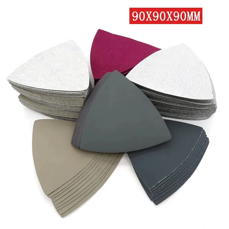 996A 90*90*90mm P800/1000/1500/2000/5000 Triangle Wet & Dry Abrasive Polishing Sanding Paper for Metal/Automotive/Polishing
