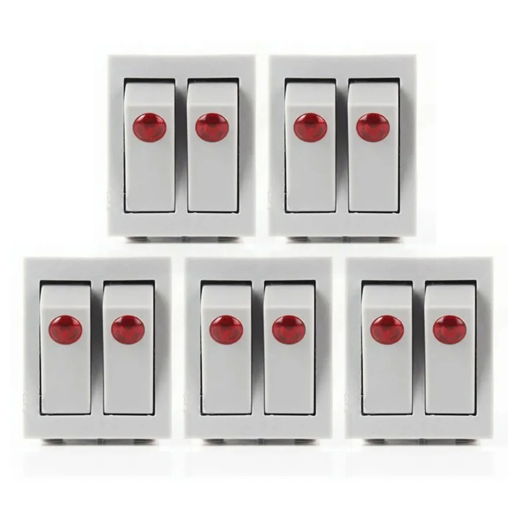 For Oil Heaters On Off Push Switch Rocker Power Switch For Tight Spaces Heavy Duty Power Switch 6-pin Dual Power