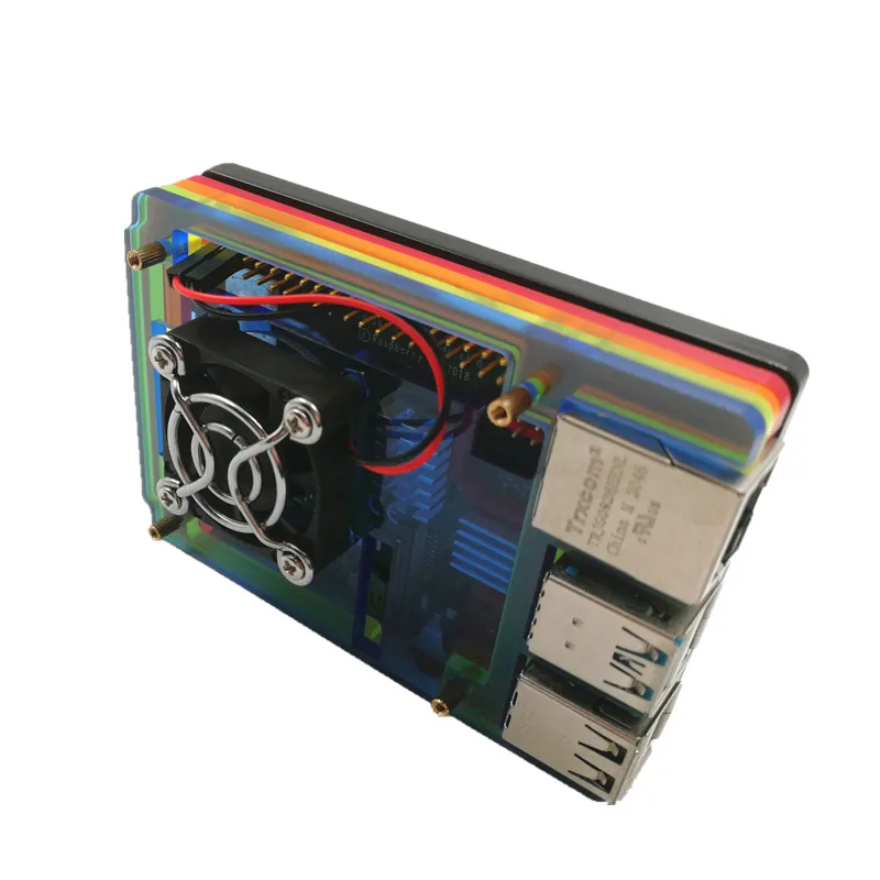 Funda para Raspberry Pi 4, carcasa acrílica para Raspberry Pi 4 Moddel B, soporte para instalar la pantalla de 3,5 pulgadas
