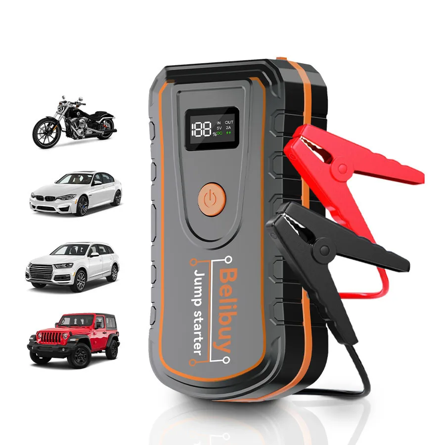 12V Auto-Starthilfe, Tragbare Notfall-Starter-Powerbank, Auto-Batterie-Booster, Autoelektronik-Zubehör für Notfälle