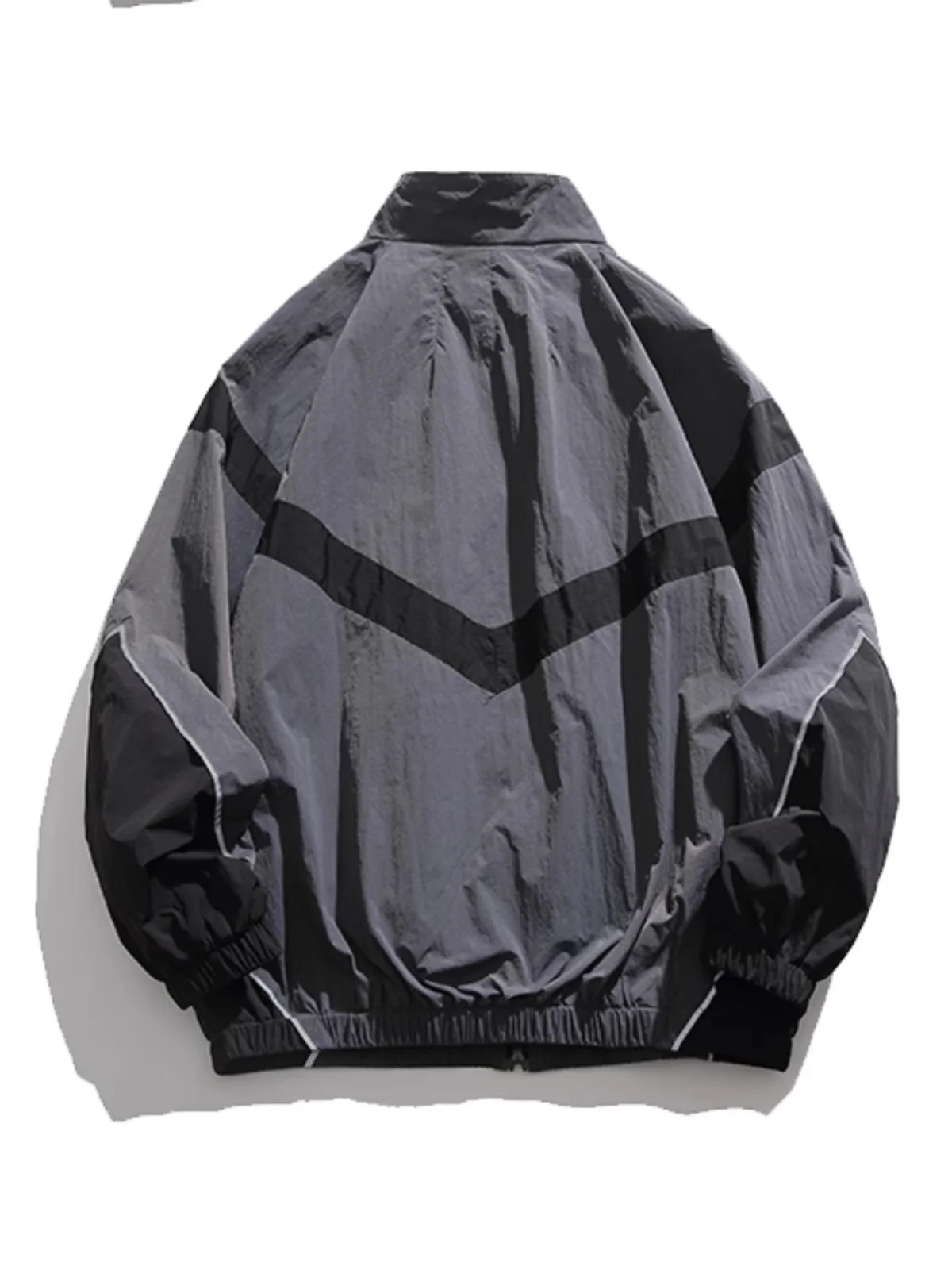 

Vintage American Zipper Jaet Men's Spring Autumn Casual Loose Fit Versatile Outdoor Waterproof Ox Cloth Long Sve