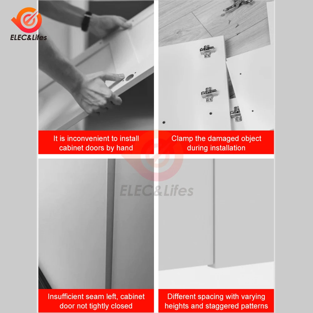 Stainless Steel Cabinet Door Mounting Jig Cabinets Frame Clamp Household Hidden Door Mounting Support Woodworking Tools