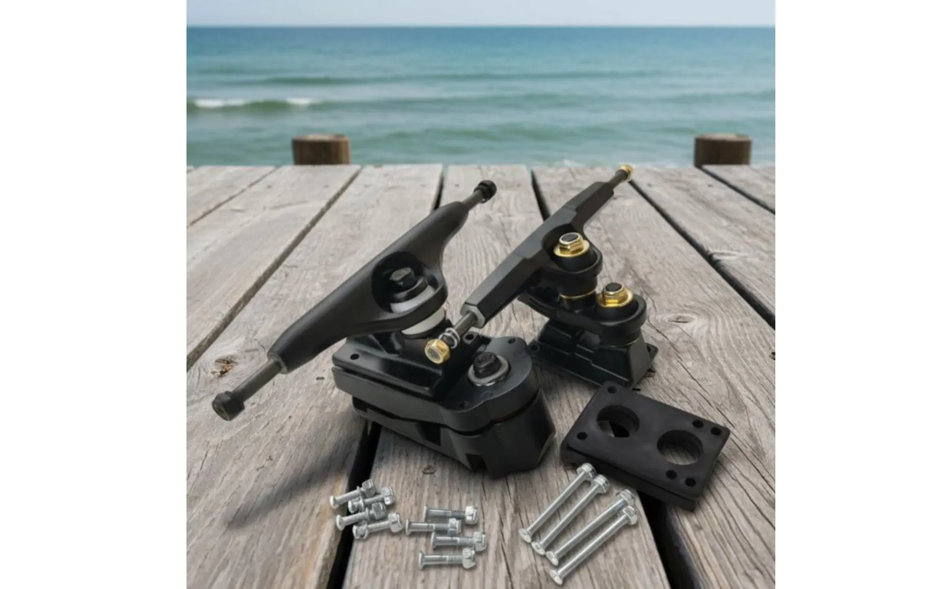 6.25 Inch Skateboard Truck Set Density Cast Land Wave-Style Skateboard Truck Set Front Surfskate Trucks Quick Pumping