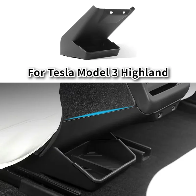 For Tesla Model 3 Highland 2024 Under Seat Anti-kick Plate Storage Box Rear Seat Kick Plate Corner Protector Car Accessories