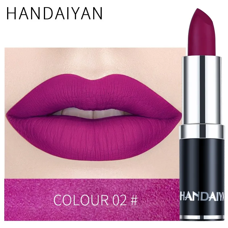 HANDAIYAN 12 colori velluto opaco rossetto sexy rosso rosa tinta labbra tazza antiaderente lucidalabbra idratante labbra ad alto pigmento cosmetici