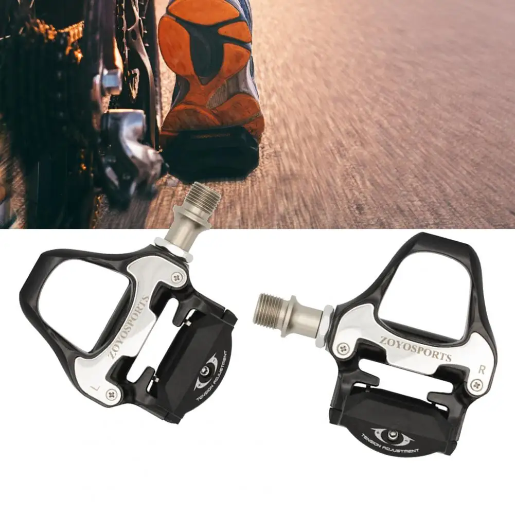 Road Bicycle Pedal 1 Set Practical Fine Workmanship Bicycle Accessories Aluminium Alloy Bike Self-locking Pedal for Cycling