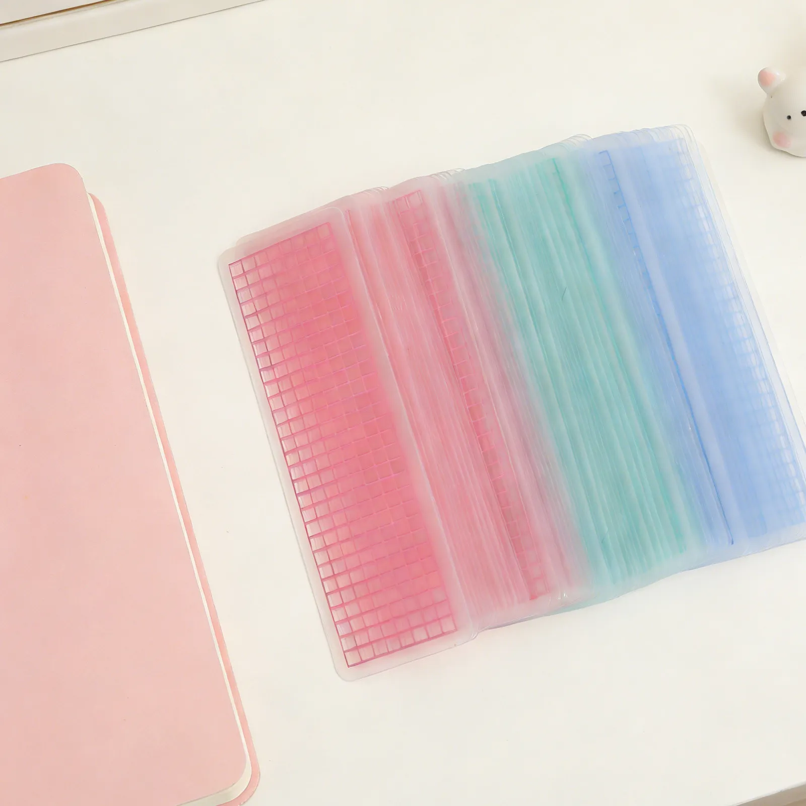 90Sheets Plastic Washi Tape Card Organizer Thickened Frosted Design Smooth Rounded Edges Washi Tape Storage for School Office