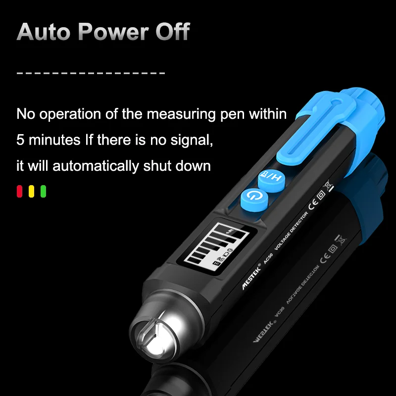 

Digital AC Voltmeter LED light Non-contact Electric Pencil Sound Light Alarm Breakpoint Voltage Detector NCV Tools Voltage Pen