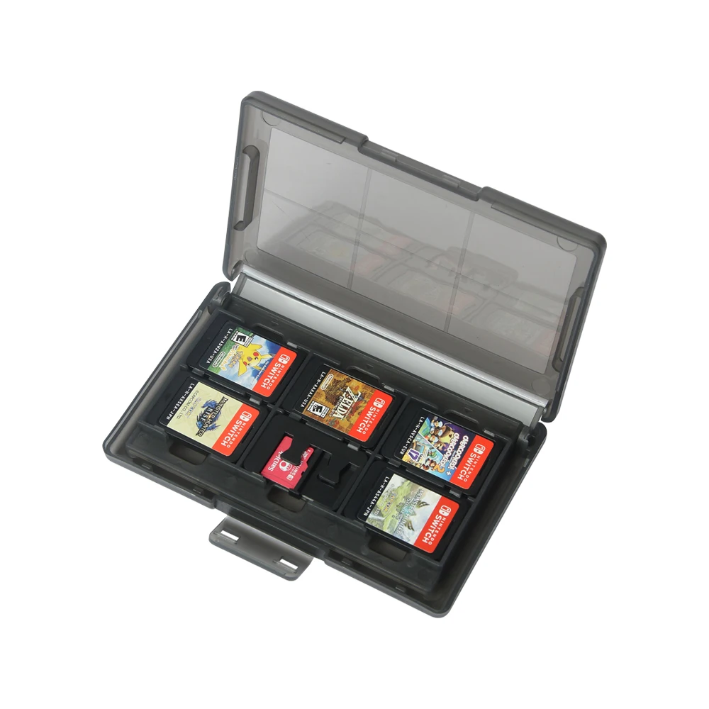 12 + 2 في 1 لعبة بطاقات حالة الذاكرة SD بطاقة صندوق تخزين المحمولة الغطاء الواقي هارد شل لنينتندو سويتش OLED لايت