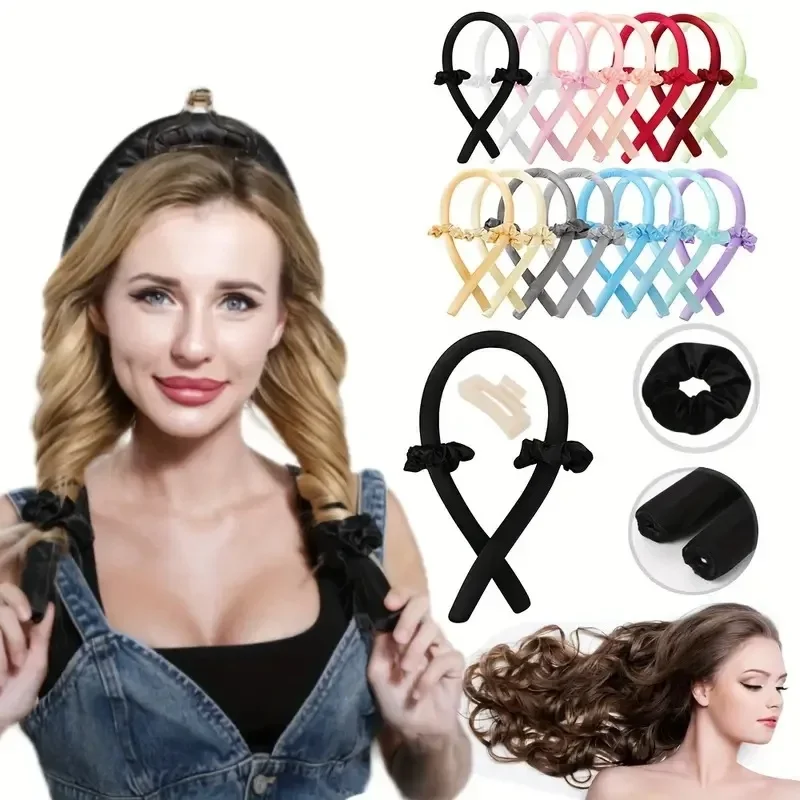 

Foam No Heat Sleeping Curling Iron Hairdressing Big Wave Curling Iron Lazy Curl Wave Styler DIY Hair Styling Tools Hair Styling