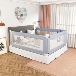 Vertical Lifting Crib Safety Guardrail Baby Activity Playpen Baby Bedding Set Anti-fall Crib Side Baffle Removable and Washable