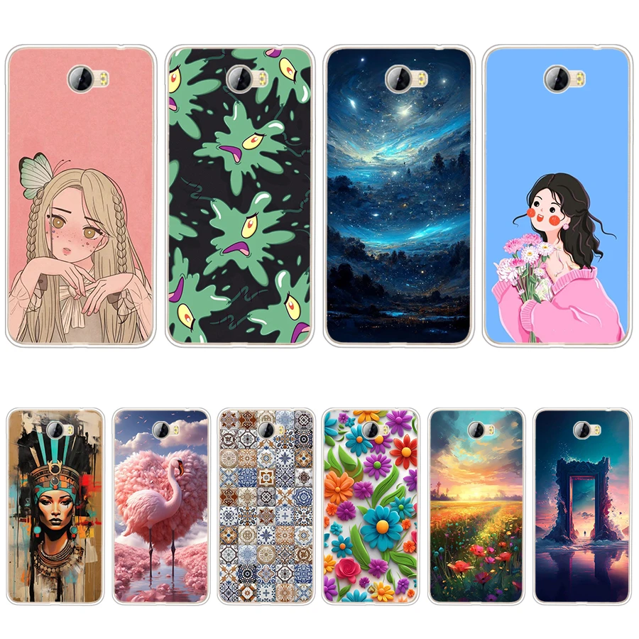 S5 colorful song Soft Silicone Tpu Cover phone Case For Huawei Y5 II