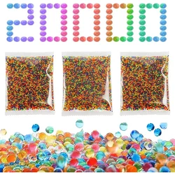 2Bags Gel Blaster Ammo Water Balls Beads Refill Ammo Colors Mixed Water Gun Bullets Bead Non-Toxic Based Ball DIY Wedding Decor