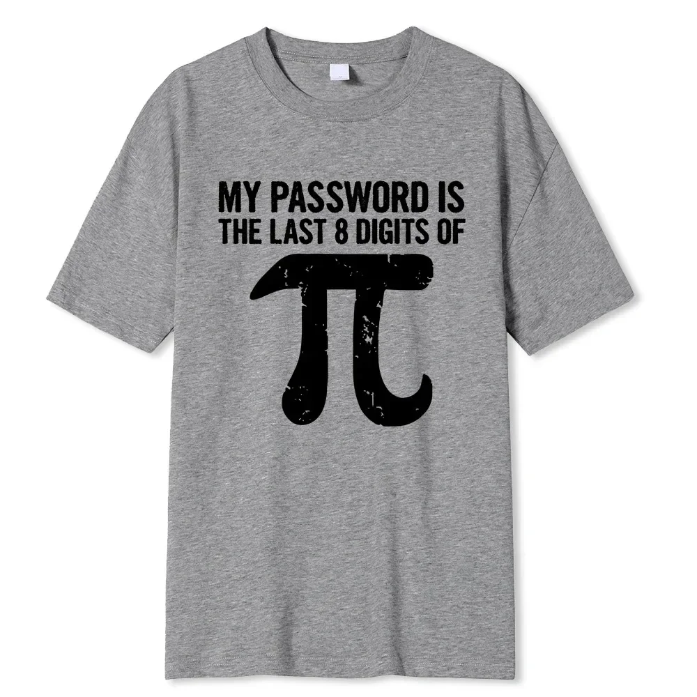 تي شيرت رجالي 100% قطن معادلات الرياضيات طباعة مضحك الرجال تي شيرت موضة المتضخم التي شيرت كلمة المرور هي الأرقام الأخيرة لبي