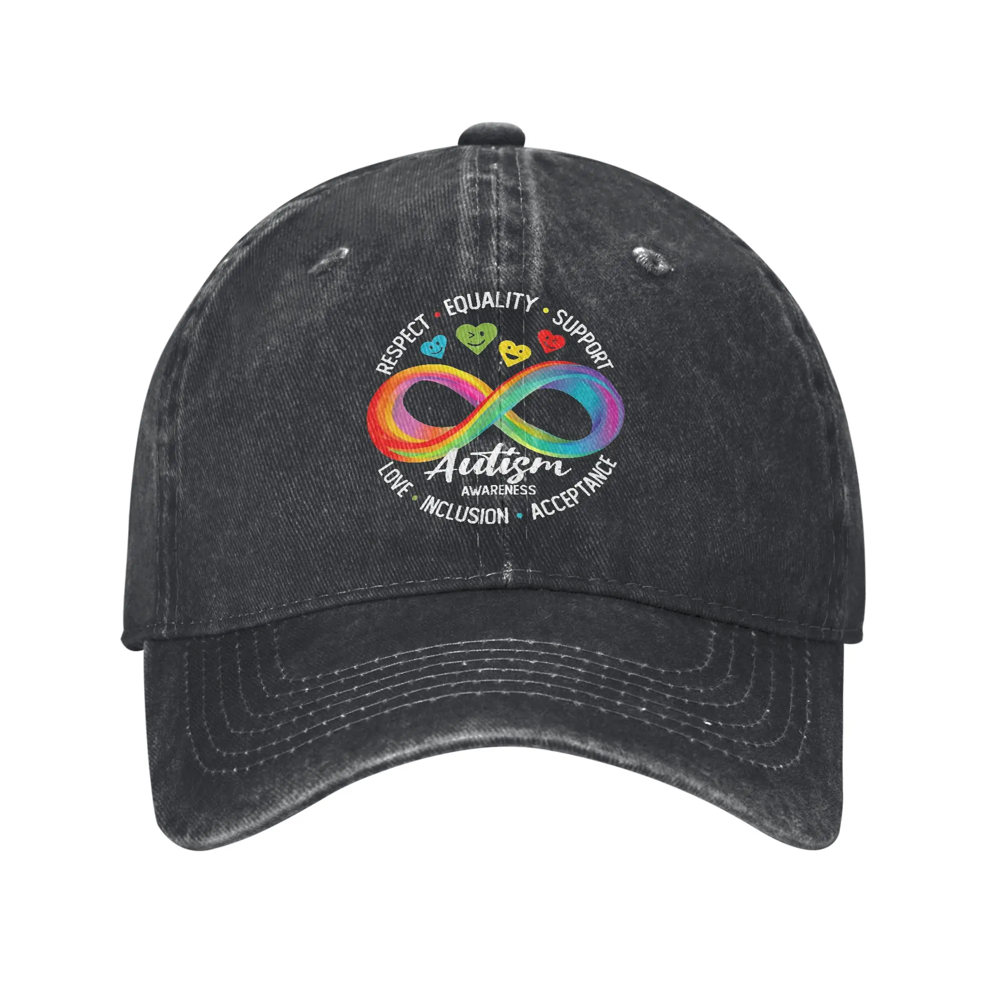 Autism Awareness Respect Love Support  Printed Caps Men Women Cotton  Trucker Hat Lerisure Wear Baseball Cap Adjustable