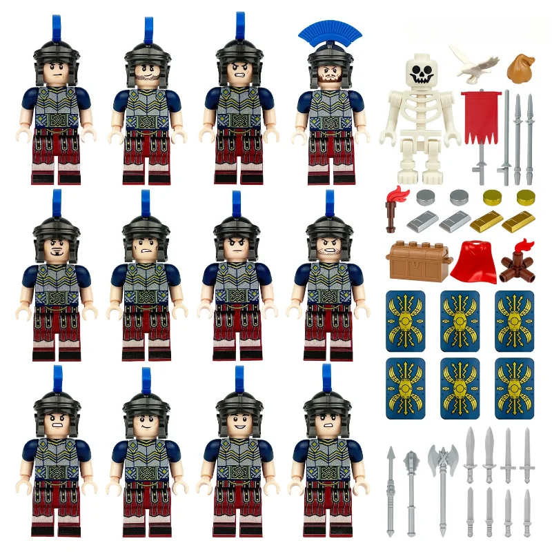 Blocchi di costruzione per bambini Giocattolo Mini Figura Bambole umanoide Personaggio dei cartoni animati Regalo di compleanno Set da gioco educativo per bambini