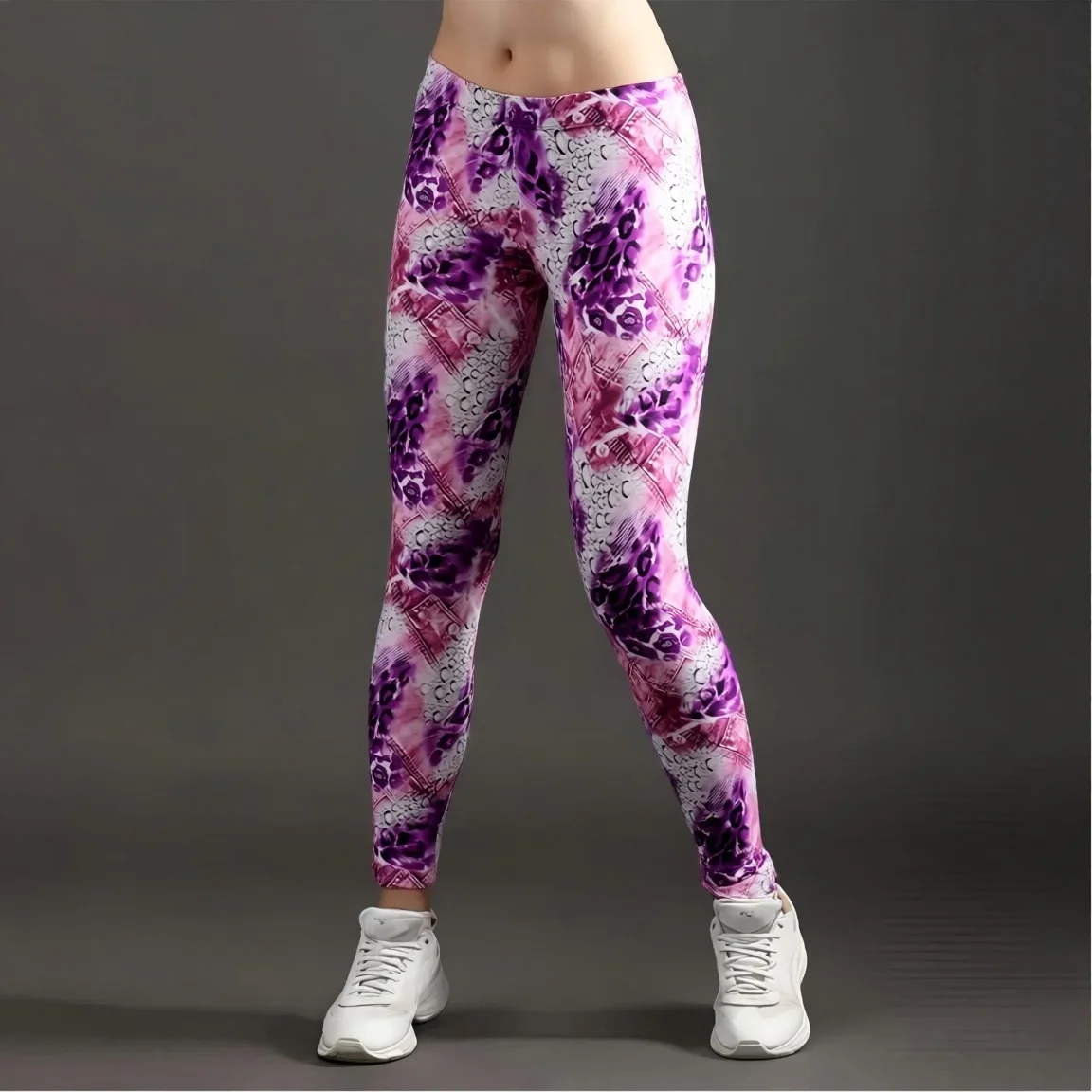 Womens Leopard Cheetah Print Leggings Slim Fit Casual Tights Full Length Pants