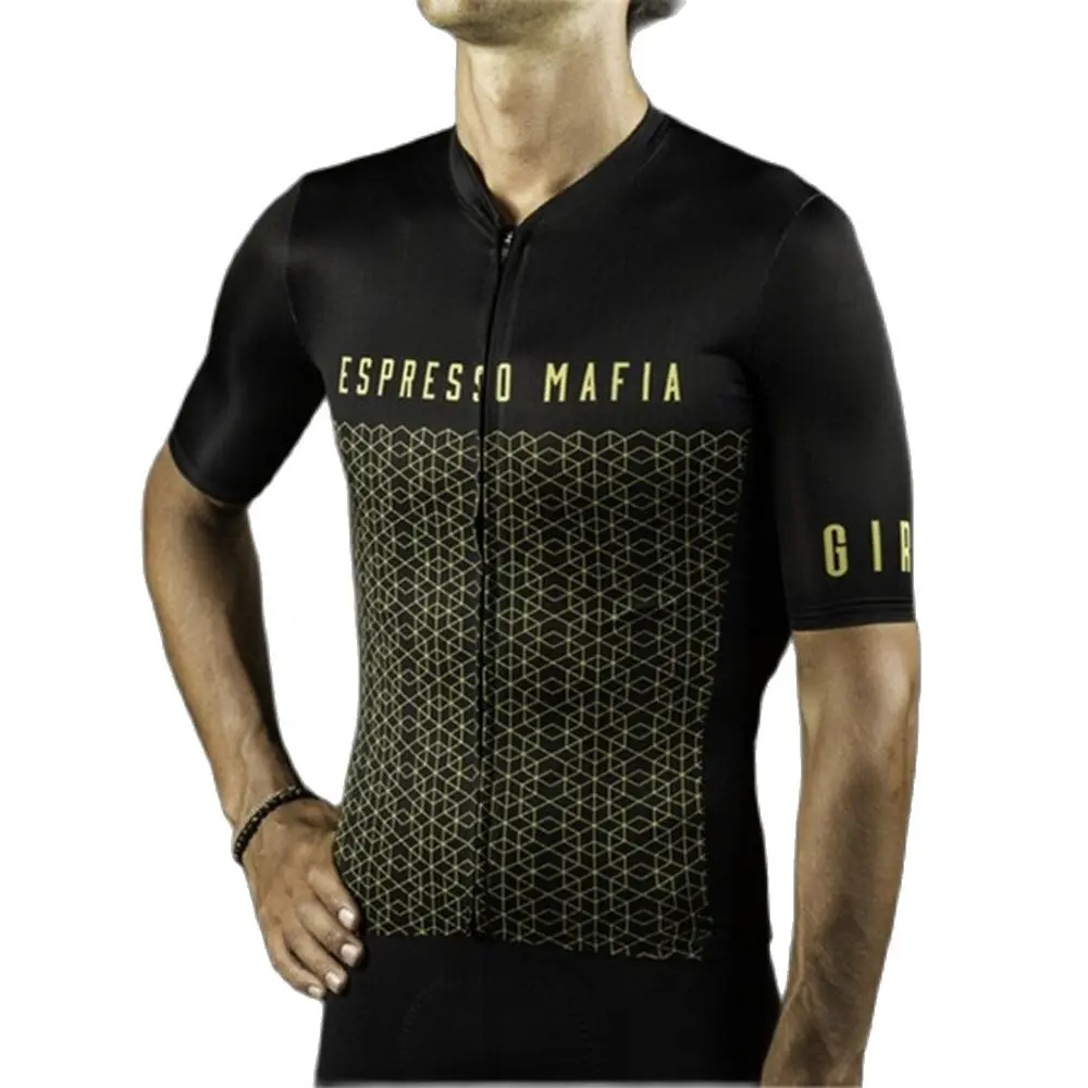 ESPRESSO MAFIA Cycling Short Sleeve Lightweight Jerseys Camisa Ciclismo Masculina Camisa De Time Mtb Shirts Quick Dry Bike Tops