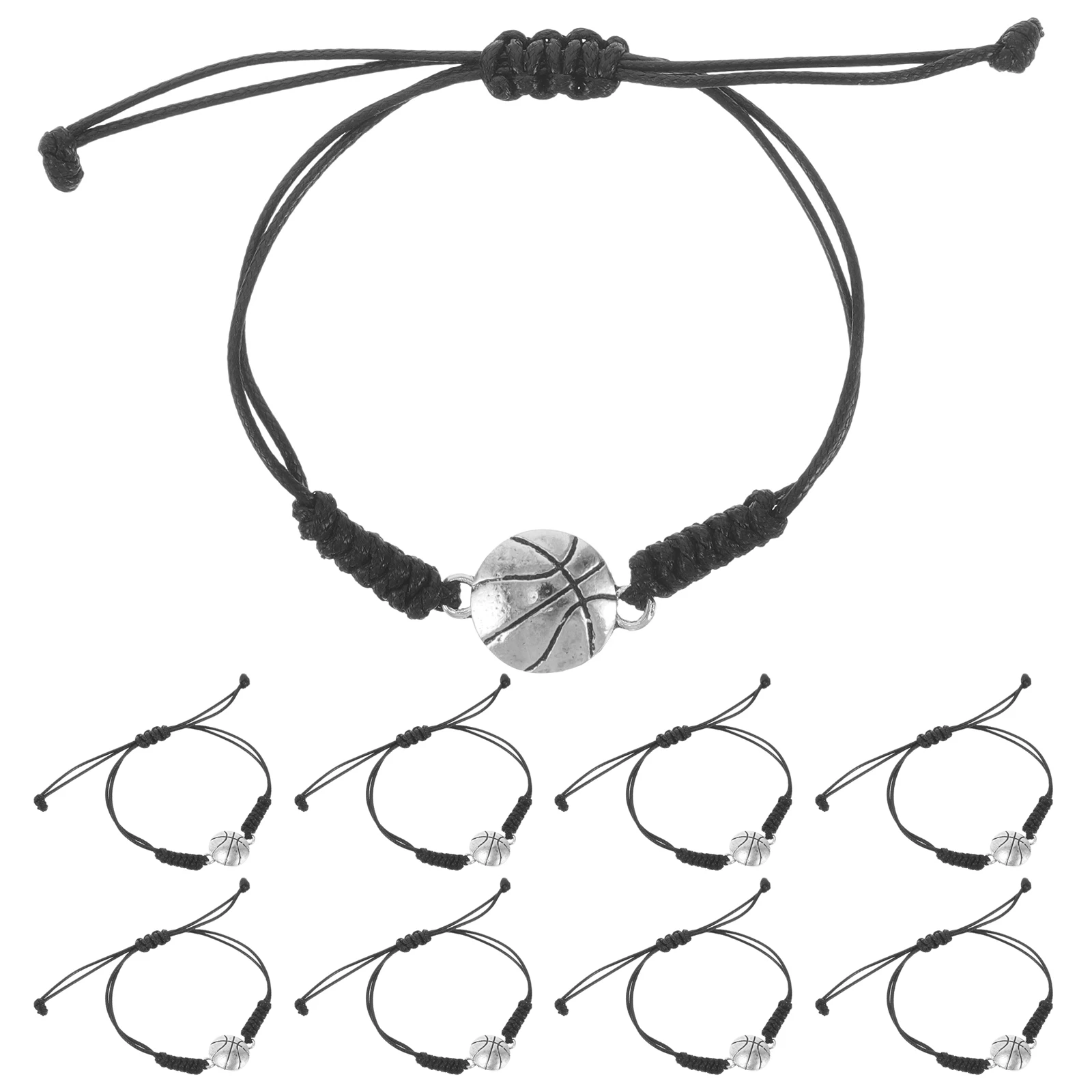

20pcs Handmade Alloy Bracelet Athletic Sports Adjustable Braided Basketball Volleyball Jewelry Unisex