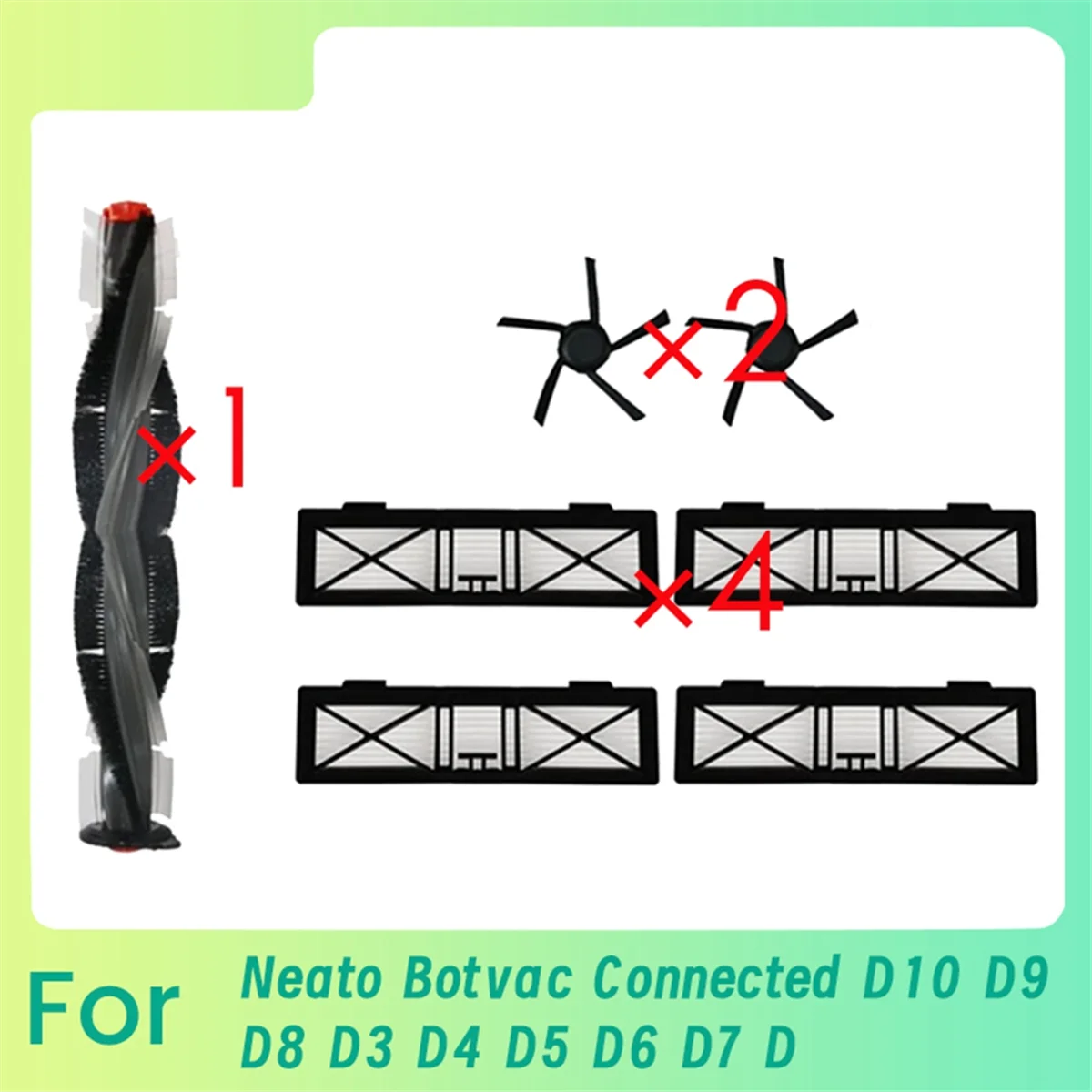 A92G New 7 Pcs for Connected D10 D9 D8 D3 D4 D5 D6 D7 D Series D75 D80 D85 Parts Main Side Brush Ultra Filter