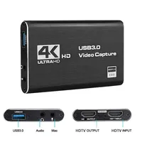 4K USB 3.0 Video Capture Card HDMI-compatible 1080P 60fps HD Video Recorder Grabber For OBS Capturing Game Card Live