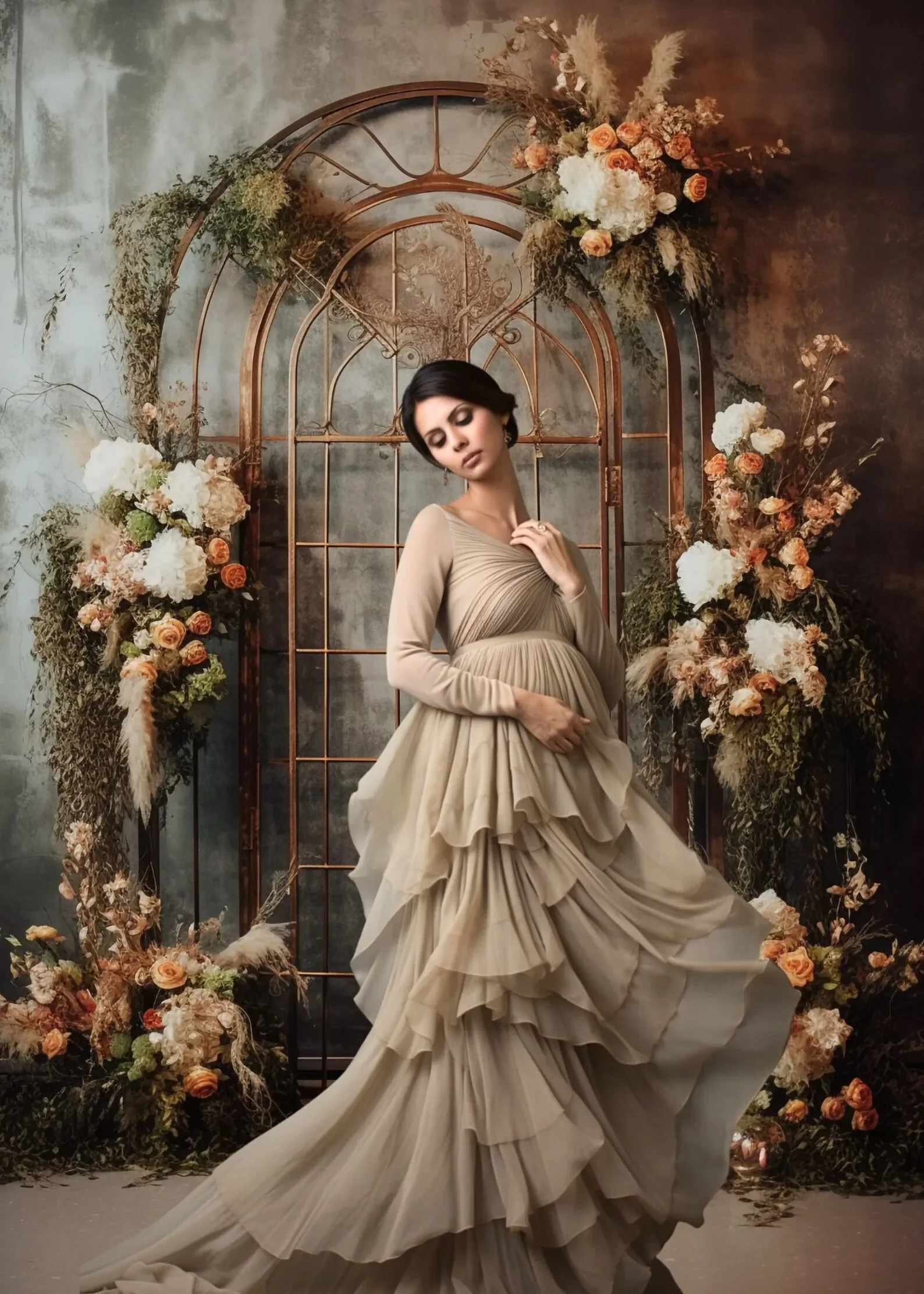 Фон для фотосъемки Mehofond в деревенском стиле с изображением цветочной арки двери для взрослых на день рождения свадьбу портрет для беременных Фотостудия