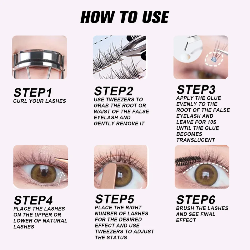 Manga Lashes 3 Reihen 3D Faux Nerz Wimpern Natürliche falsche Wimpern Anime Wimpern Weiches Licht Natürliche Wimpern Verlängerung Make-up – Detail 27