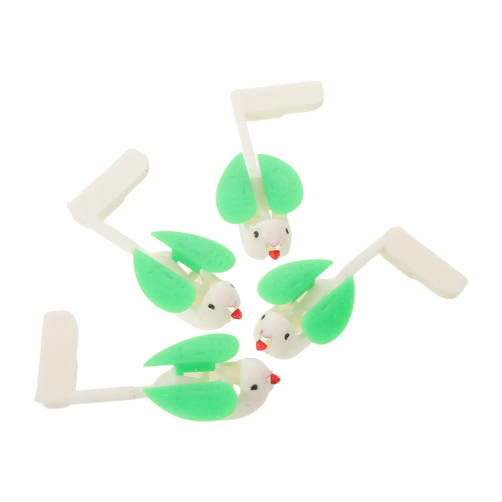 4Pcs Retro Plastic Cuckoo Clock Bird Part Decorative DIY Singing Vintage Replacement Clock Repair Decorative Vintage Bird