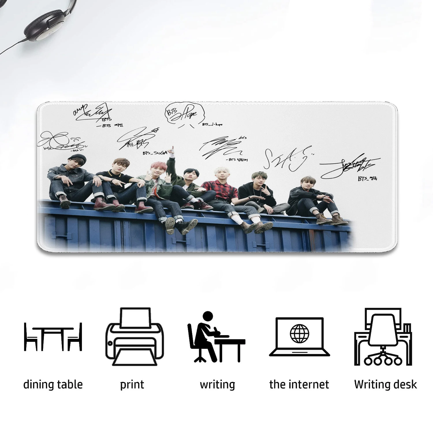 XXL Gaming Mouse Pad 40x90cm Korean Popular Music B-Bangtan Boy-Band-BTS Mousepad Mouse Mat Large Desk Mat