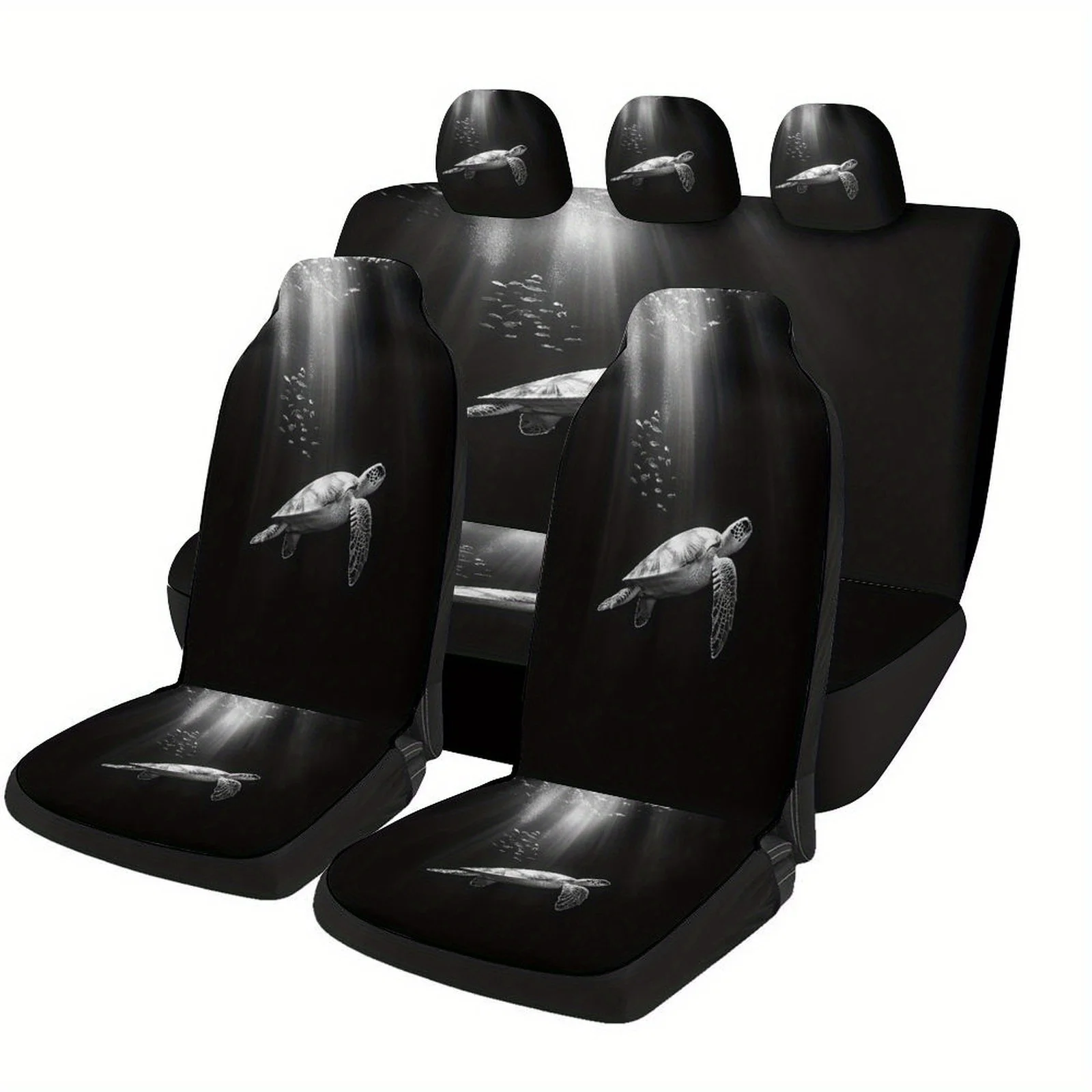 

Turtle In Sunlight Themed Car Seat Cover Set For Most Cars, Fashion Novelty Car Seat Protector Covers Full Set, Universal Car Se