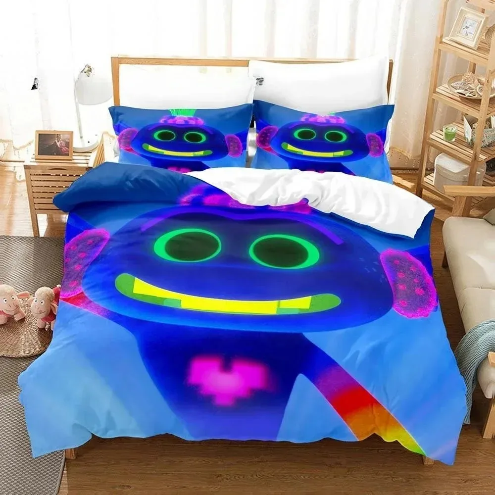 3D Print Cartoons Bed Sheet Set Trolls Bedding Set Single Twin Full Queen King Size Bed Set Adult Kid Bedroom Duvet cover Sets