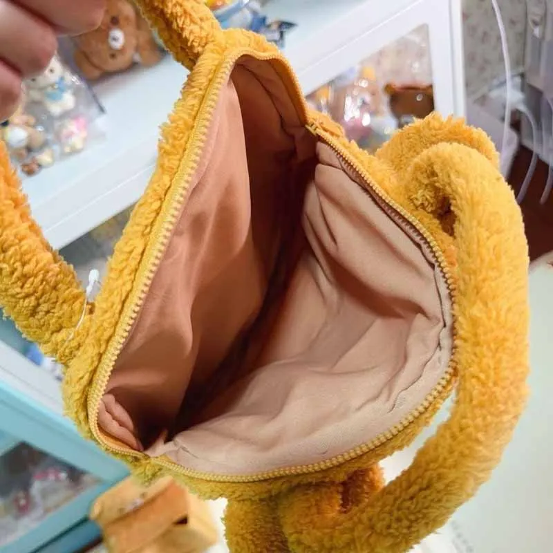 Miniso Kawaii Handbag Rilakkuma Anime Cartoon San-X Kuma Cute Bear Girl High-Capacity Storage Plush Bag Gift Christmas Y2K Gifts