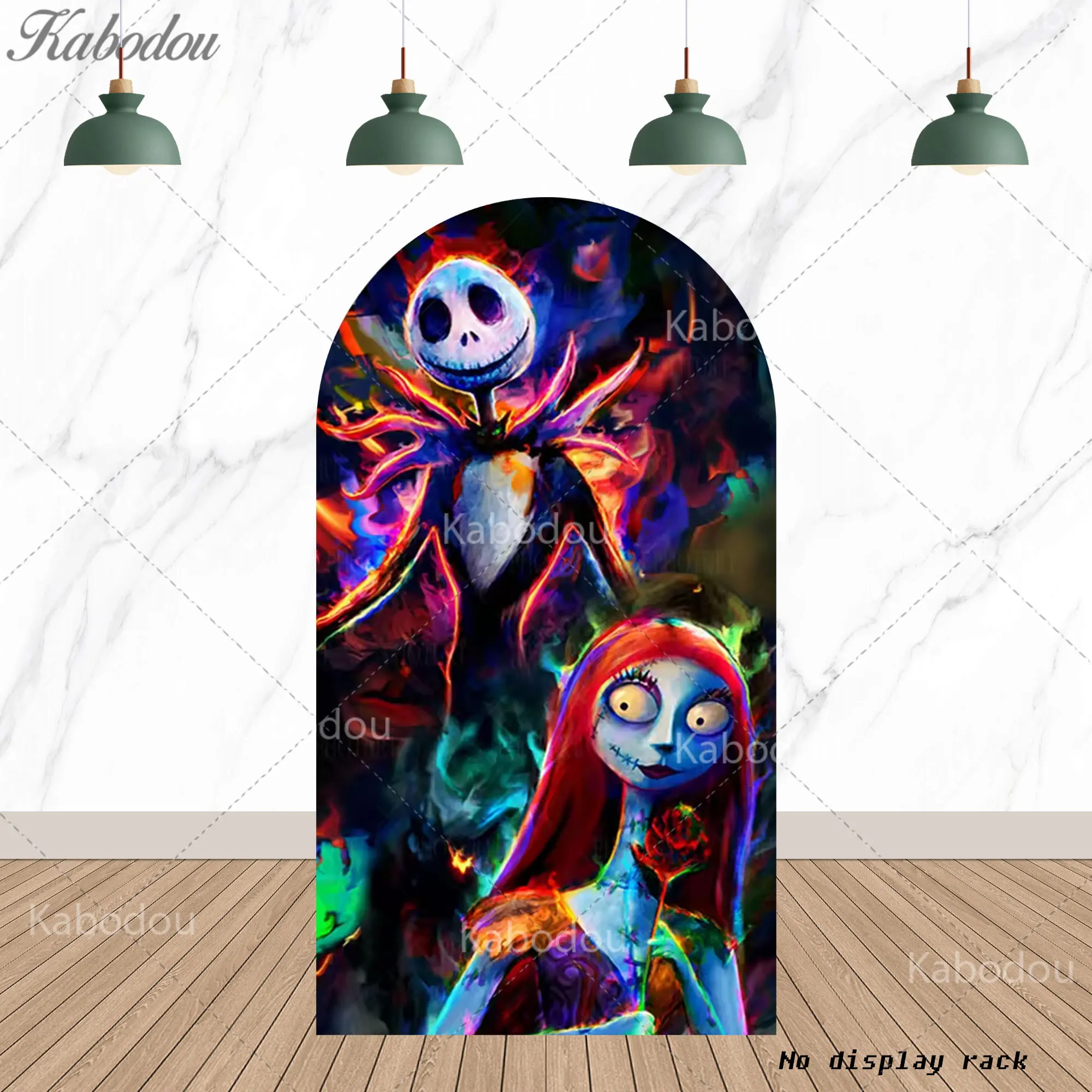 الكابوس قبل عيد الميلاد موضوع قوس خلفية زينة الهالوين في الهواء الطلق حفلة خلفية جدار التصوير راية ملصق