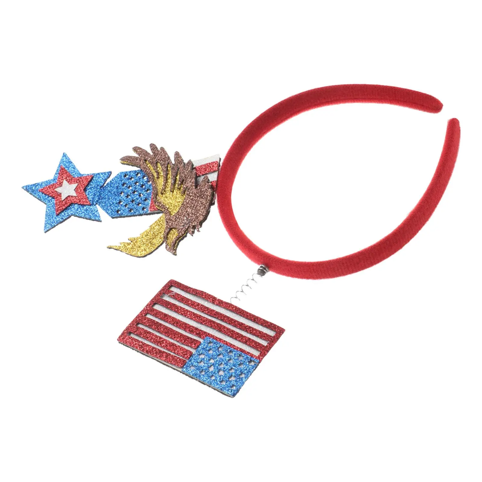 

American Flag Patriotic Hairband Red White Blue USA Women Eagles Independence Day Patriotic Headband Girls Costumes Kids