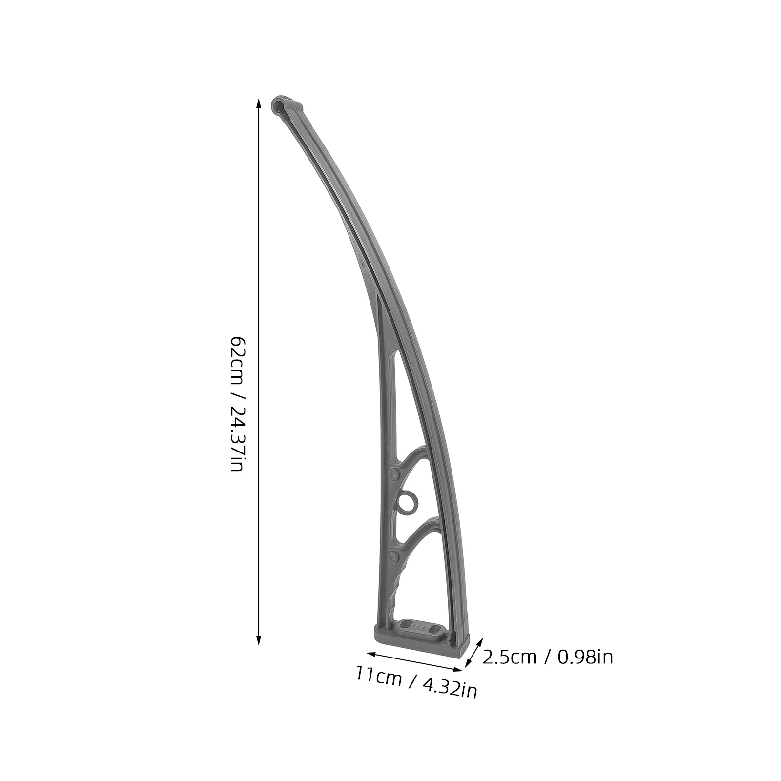 Plastic Steel Brackets 600mm Height 110mm Coffee Color Reinforced for Door Window Roof Balcony Outdoor Awnings