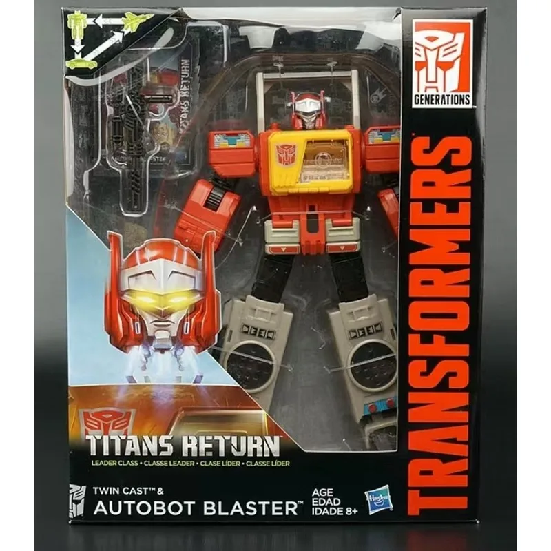 

Original Hasbro Transformers Toys GENERATIONS TITANS RETURN TWIN CAST AUTOBOT BLASTER Anime Figure Collection Model Toys