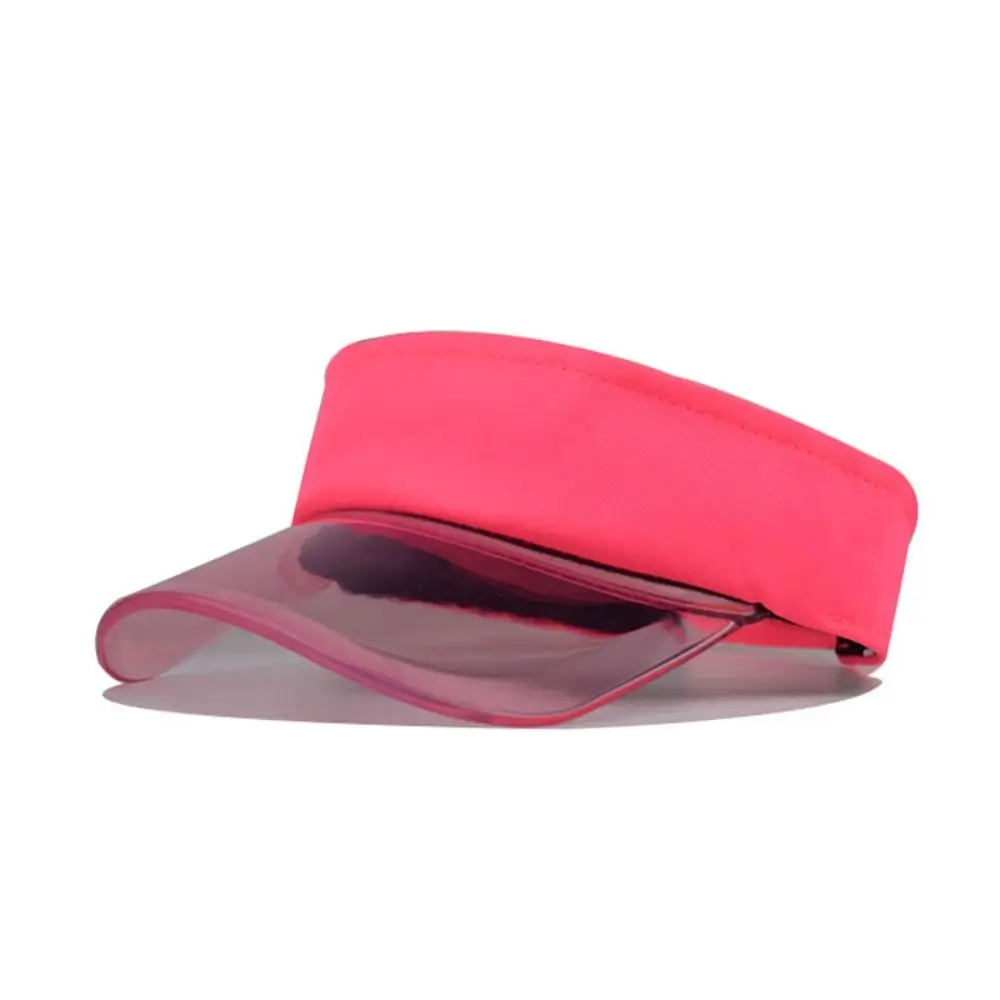 Running Adjustable Transparent Visor Caps Breathable Sun Visor Summer Sun Hats Topless Anti-UV Empty Top Hat Hiking Beach