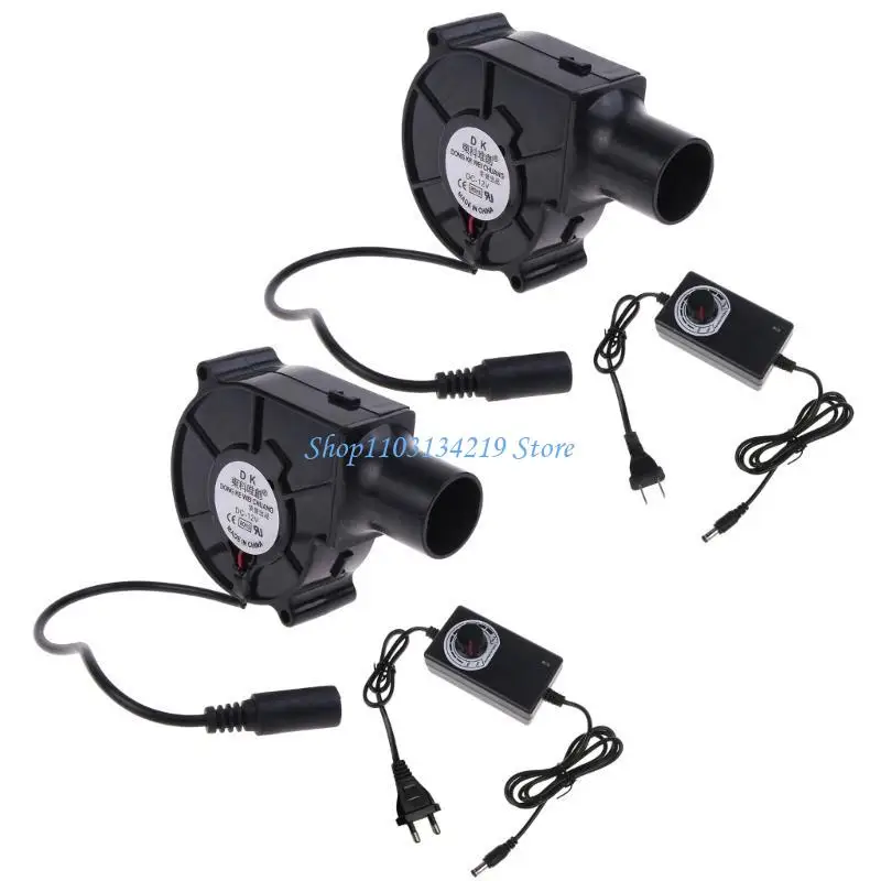 

N5KC Вентилятор для барбекю с разъемом США/ЕС, вентилятор для барбекю, 12 В, большой поток воздуха, 110 В, 220 В, вентилятор с с