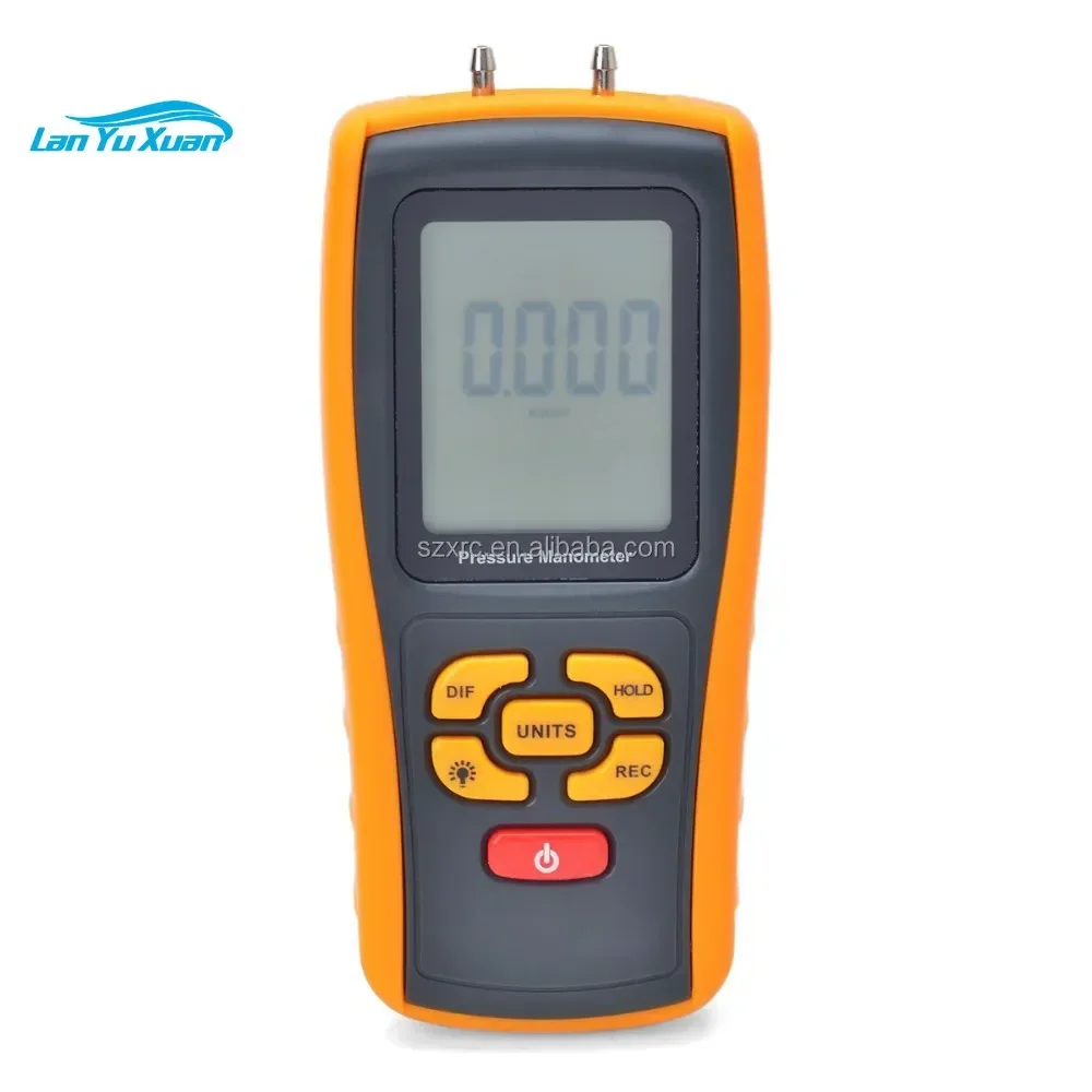 Digital Handheld Pressure Gauge Manometer Tyre Differential Tester USB GM520 for Automotive Maintenance