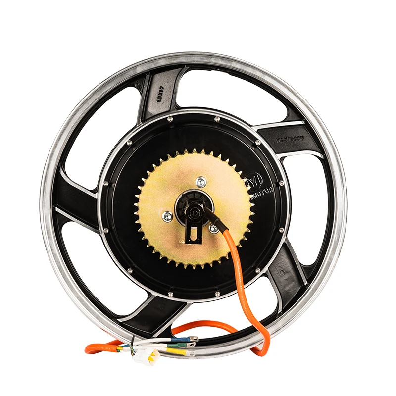 2025 17Inch 1500w 60kmh Brushless DC Hub Motor With Sprocket Wheel for Hybrid Motorcycle