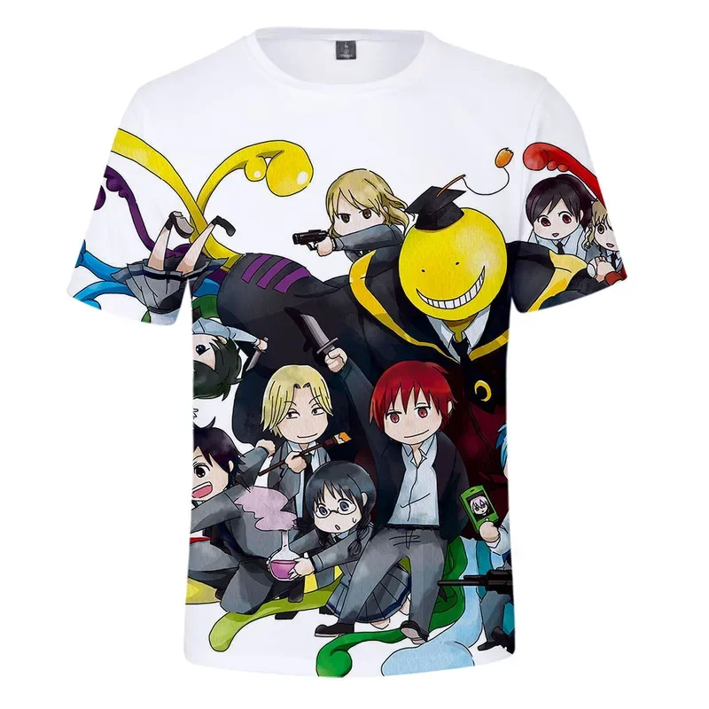 T-shirt imprimé 3D Koro Sensei pour enfants, Streetwear décontracté, Vêtements Hip Hop, Anime Assassination Irritation Room, Garçons et filles