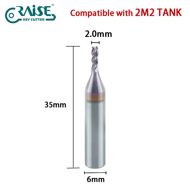Obcinak z węglików spiekanych 2,0 mm 1,0 mm do automatycznej maszyny do cięcia kluczy samochodowych zbiornika 2M2
