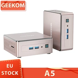 GEEKOM-Mini PC A5, AMD Ryzen 7 5800H, 8 cœurs jusqu'à 4.40GHz, 32 Go de RAM, 512 Go SSD, WiFi 6, Bluetooth 5.2, prise en charge de 4 écrans, 8K UHD