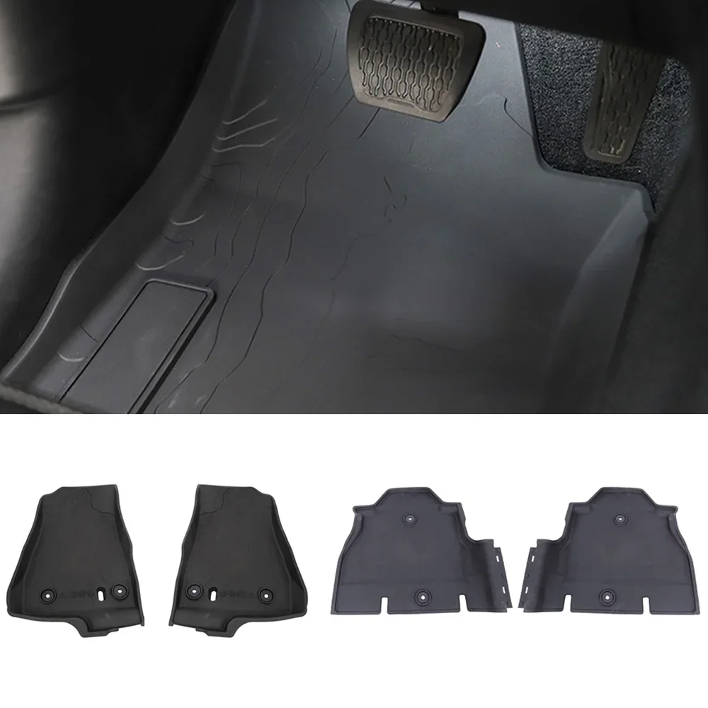 

SXMA JL1004 TPE Car Waterproof Non-Slip Front Rear Foot Mats Pads Liner Carpets 4 PCS For Jeep Wrangler JL 18+